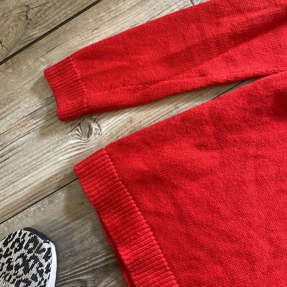 Artisan NY Sweater Red Medium Cable Knit Medium - Picture 4 of 5